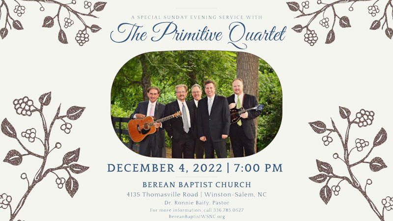 The Primitive Quartet – December 4, 2022